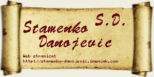 Stamenko Danojević vizit kartica